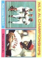 1976 Topps Baseball Cards      461     NL/AL Champs Johnny Bench